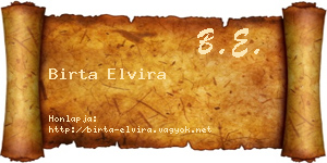 Birta Elvira névjegykártya